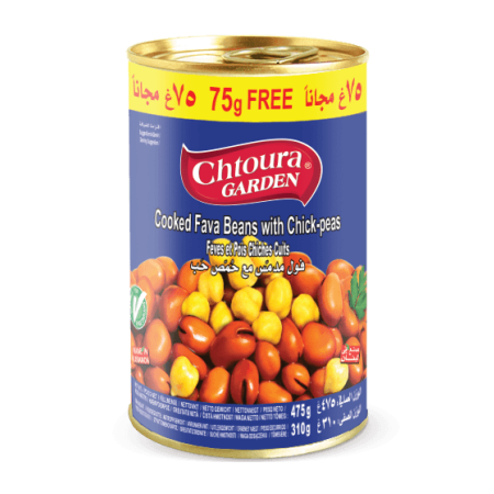 Chtoura Garden cooked fava beans with chickpeas 400g image
